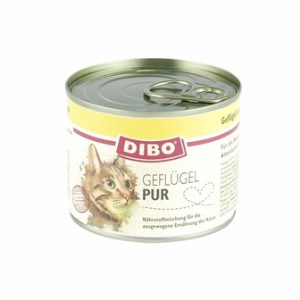 DIBO | Gevogelte Puur met kattenkruid en zalmolie | 200 gram