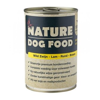 nature dog food wild zwijn lam rund braam