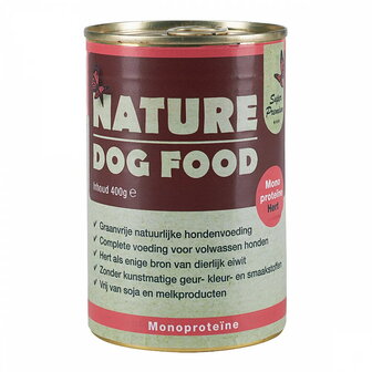 nature dog food mono proteinen hert 400 gram blik