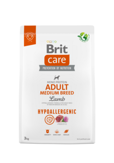 brit care adult medium breed hypoallergenic lam 3 kg