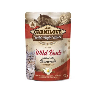 carnilove kat pouch wild zwijn 85 gram