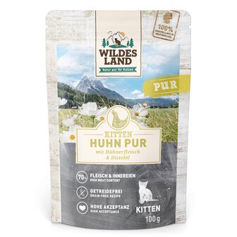 WILDES LAND Kat Puur kip Pouch 100 gram