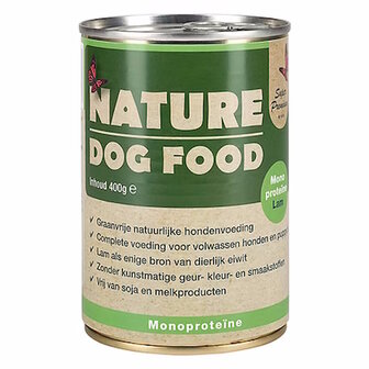 Nature dog food mono proteinen lam 400 gram blik