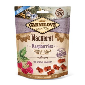 CARNILOVE DOG | Crunchy Snack Makreel met frambozen | 200 gram