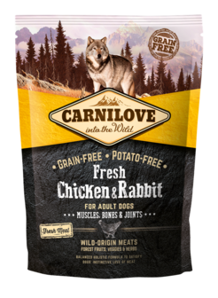 CARNILOVE DOG | Fresh kip & konijn | 1,5 KG