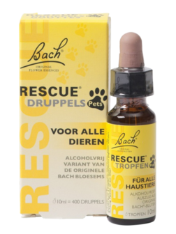 BACH RESCUE Remedy | Druppels PETS (zonder alcohol) | 10 ml