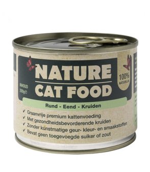 Nature Catfood | Rund, Eend en Kruiden | 200 gram