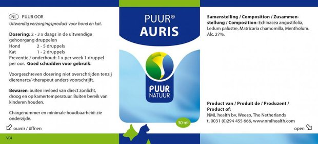 PUUR | Auris (Oor) | druppelflacon 30 ml