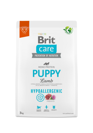 brit care puppy hypoallergenic lam 3 kg