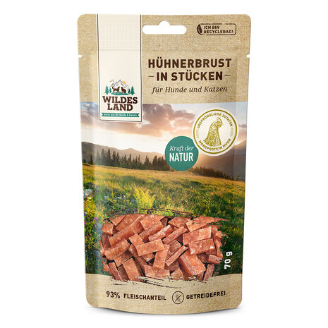 WILDES LAND Kippenborst stukjes 70 gram