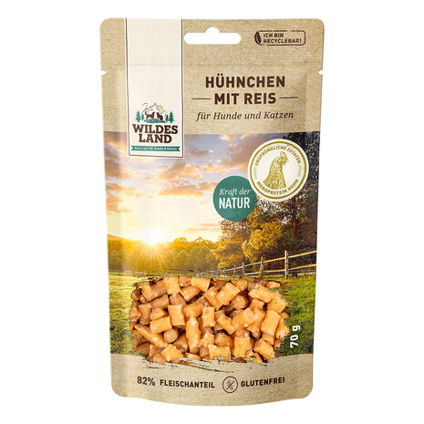 WILDES LAND Kip met rijst 70 gram