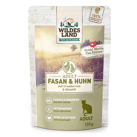 WILDES LAND Fazant Kip 100 gram