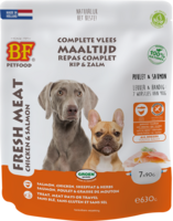 BF-Petfood | Vleesvoeding compleet KIP & ZALM | (7 x 90 gram)