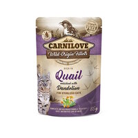 CARNILOVE CAT | Pouch KWARTEL - adult / sterilized | 85 gram