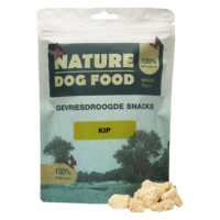 NATURE DOGFOOD | Gevriesdroogde snack KIP (kippenborstfilet) | 75 gram