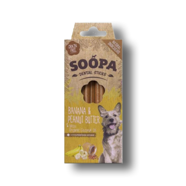 SOOPA | Dental sticks | Banaan & Pindakaas | 4 stuks