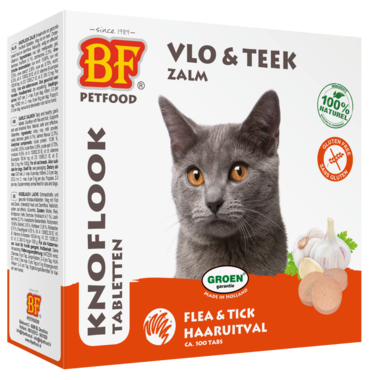 BIOFOOD | Anti-Vlo  Tabletten (kat) Zalm + Knoflook | 100 stuks