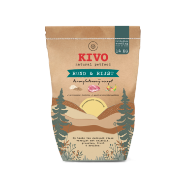 KIVO | RUND & Rijst - tarwe-glutenvrij | 14 kg