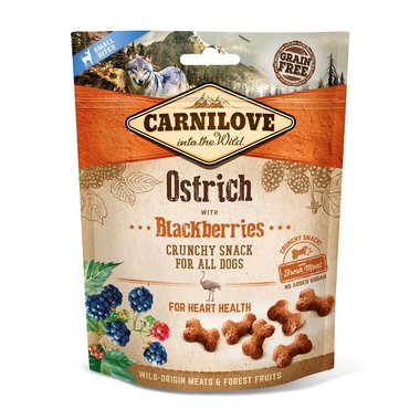 CARNILOVE DOG | Crunchy Snack Struisvogel met braambessen | 200 gram